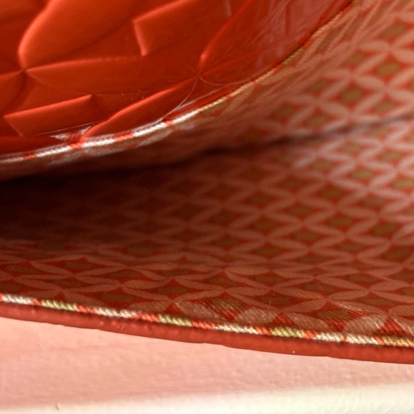 🧡🧡Spartina 449 Orange and Cream Leather Clutch With Colorful Fall Bundle.🧡🧡 - Picture 9 of 16